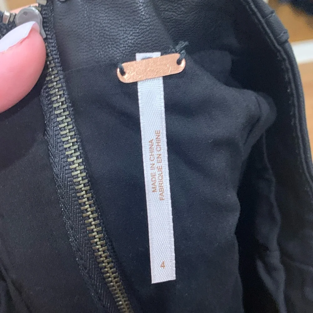 Free People leather mini skirt, worn once - Picture 3 of 4